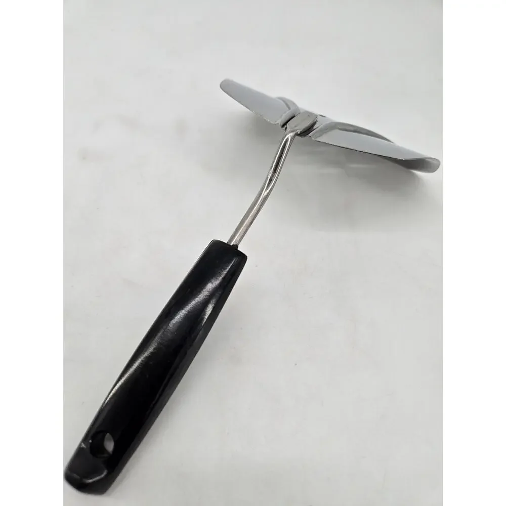 Foley Stainless MPLS Vintage Wide Slotted Spatula Curve Flipper Fish Turner